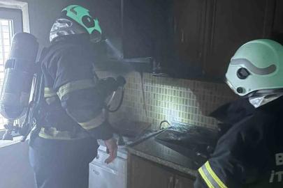 Evde çıkan yangın söndürüldü