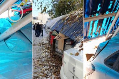 Karda otoparkın çatısı çöktü: Maddi hasar büyük