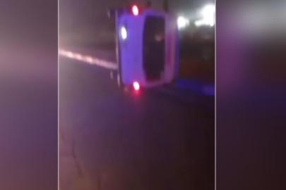 OSB yolunda işçi servisi devrildi