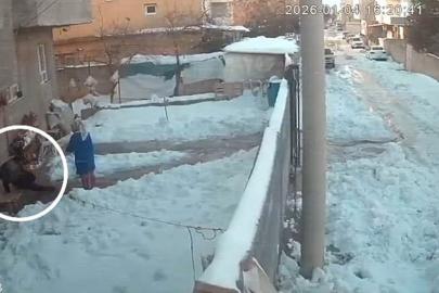 Evden çıkan herkes buzda kaydı