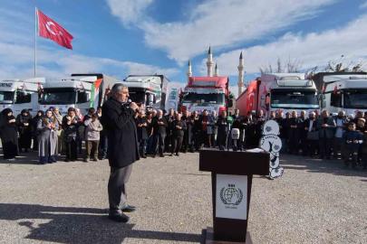 Gazze’ye 6 tırlık insani yardım malzemesi gönderildi