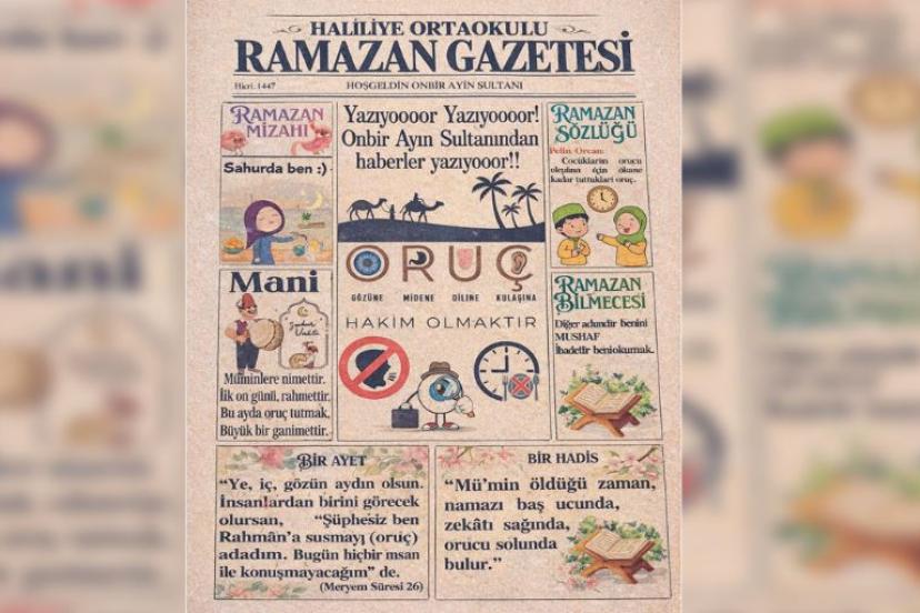 Şanlıurfa’daki okuldan Bakanlığın Ramazan Projesine destek