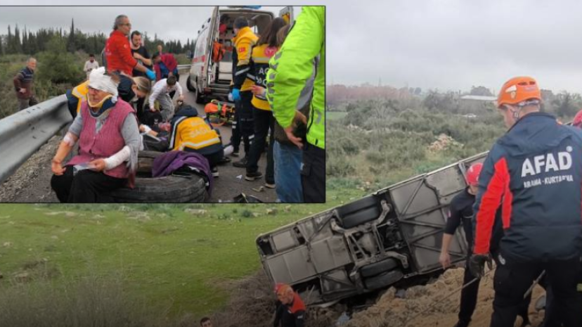 Yolcu otobüsü şarampole yuvarlandı: 8 ölü, 26 yaralı