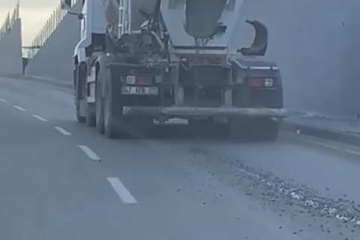 Yola beton döken sürücüye 3 bin TL ceza